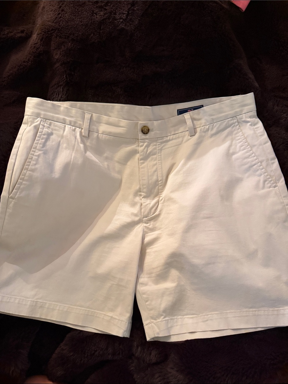 Vineyard Vines Tan Flat Front Cotton Shorts Size 38